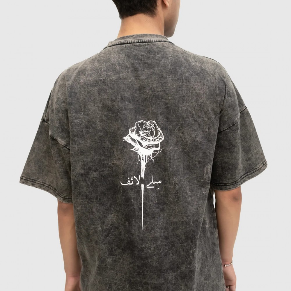 ROSE ACID WASH OVERSIZED T-SHIRT