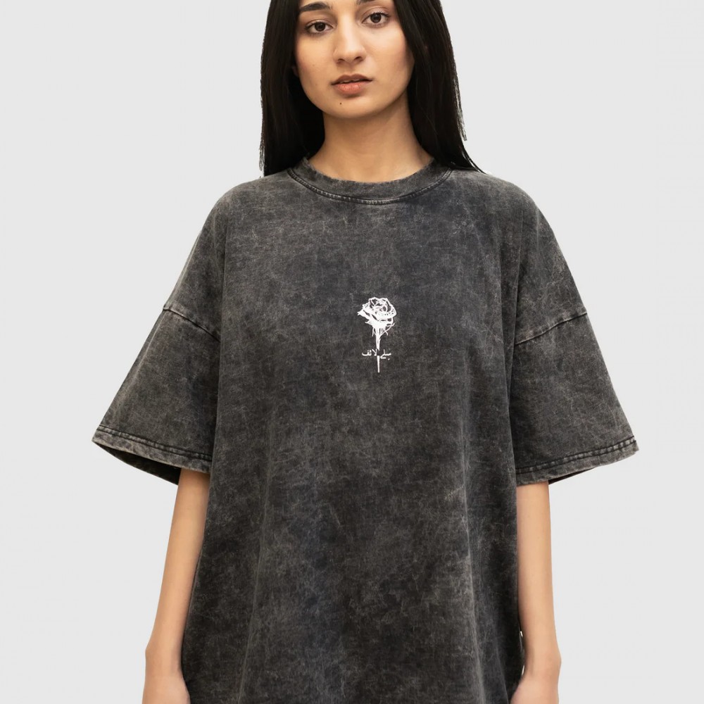 ROSE ACID WASH OVERSIZED T-SHIRT