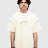 GOLDEN THREADS HAND EMBROIDERED BEIGH T-SHIRT