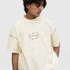 GOLDEN THREADS HAND EMBROIDERED BEIGH T-SHIRT