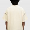 GOLDEN THREADS HAND EMBROIDERED BEIGH T-SHIRT
