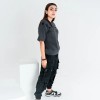 Charcoal Grey Ripped Vintage T-shirt