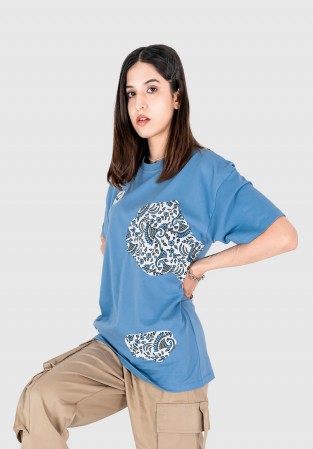 Blockprint French Blue T-Shirt