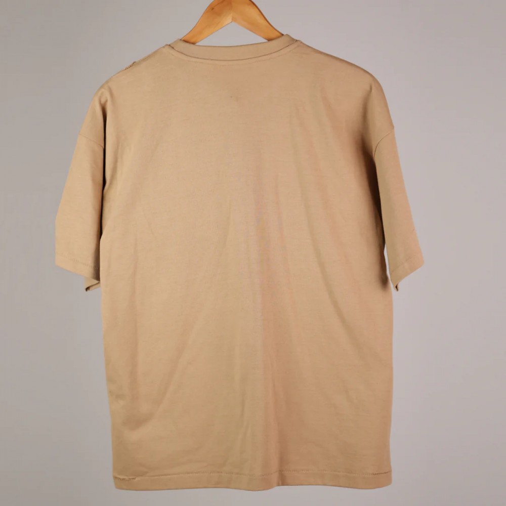 Beige Ripped Vintage T-shirt