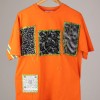 Monochrome Hand Stitched” Orange T-Shirt