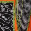 Monochrome Hand Stitched” Orange T-Shirt