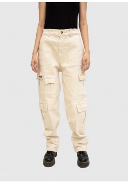 BEIGE WHITE CARGO PANT