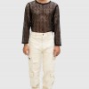 BEIGE WHITE CARGO PANT