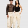 BEIGE WHITE CARGO PANT
