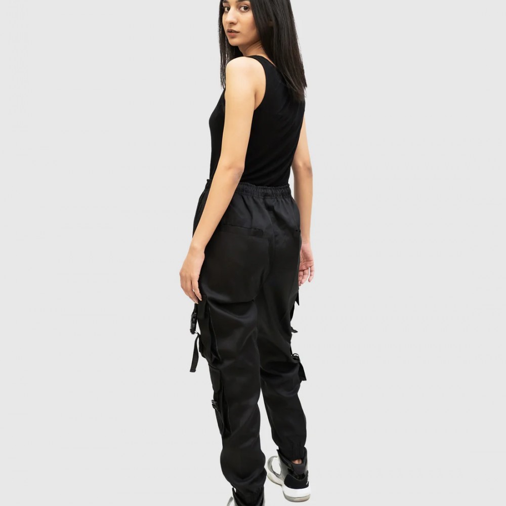 Black Bondage Cargo Trouser