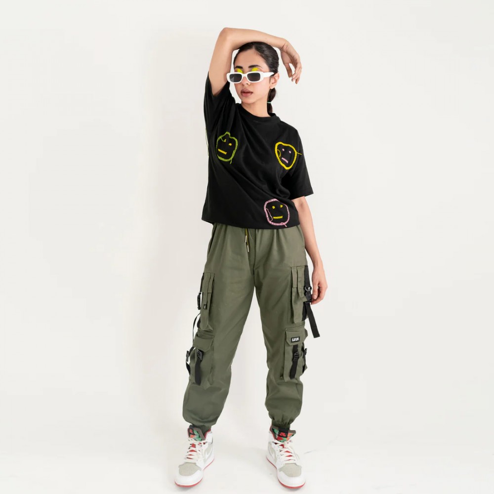 Green Bondage Cargo trouser