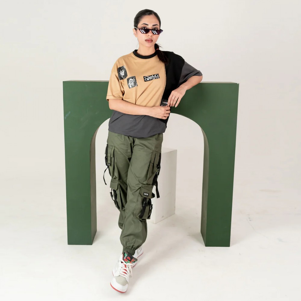 Green Bondage Cargo trouser