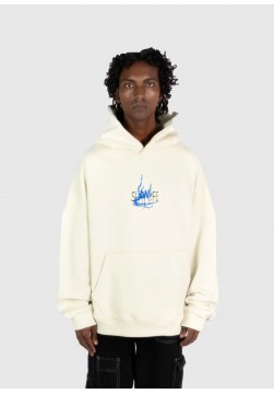 BEIGE WHITE HOODIE