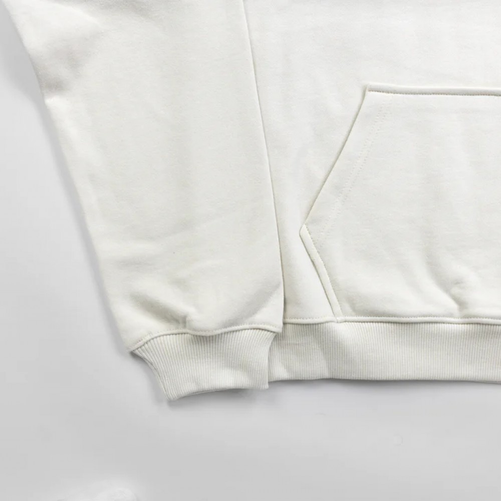 BEIGE WHITE HOODIE