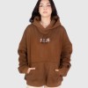PATCH WORK BROWN HOODIE