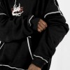 WHITE STITCHED BLACK HOODIE
