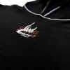 WHITE STITCHED BLACK HOODIE
