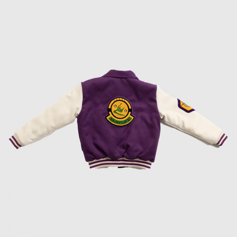 SLAY BELL VARSITY BOMBER JACKET